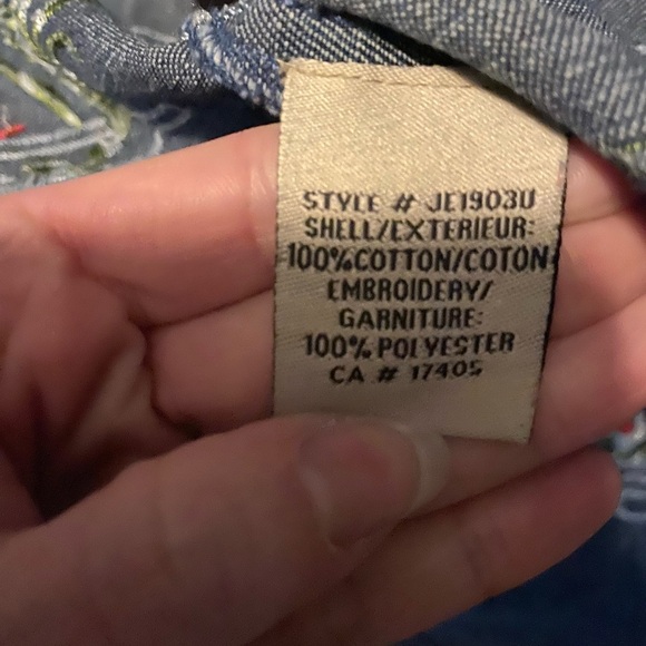 Embroidered Denim Jacket with Floral Design - Picture 3 of 8